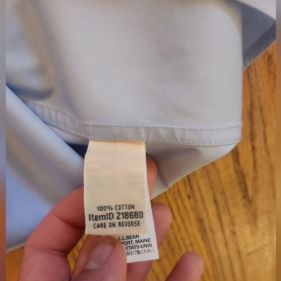 LL Bean Women's Wrinkle-Free Button-Up Blouse 3/4 Sleeves Medium - Picture 4 of 6